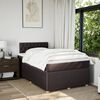 vidaXL Boxspringbett mit Matratze Dunkelbraun 120x190 cm Stoff