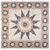 vidaXL Mosaikfliesen Bl&uuml;tenmuster Mehrfarbig 120 x 120 cm Marmor
