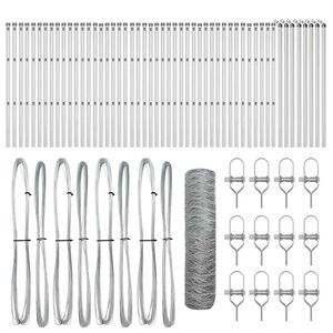 vidaXL Zaunpfosten Silber