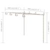 vidaXL Garten-Pergola Antik-Braun 4x3x2,5 m Eisen