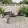 vidaXL Gartensofa-set mit Speicher 8 pcs Hellgrau Poly-Rattan
