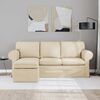 vidaXL Sofa 160cm Creme Metall
