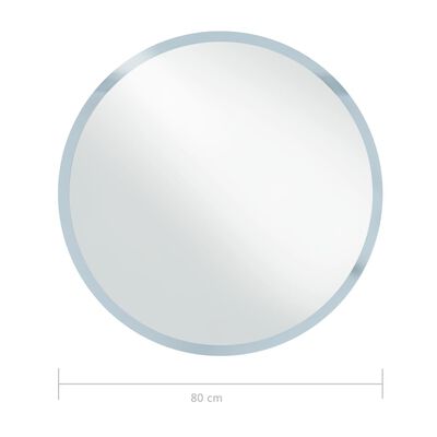 vidaXL Badezimmerspiegel mit LED 80 cm