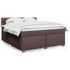 vidaXL Boxspringbett mit Matratze Dunkelbraun 180x200 cm Stoff