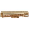 vidaXL Outdoor-Sofagarnitur mit Kissen 7 pcs Natur und Beige