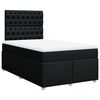 vidaXL Boxspringbett mit Matratze Schwarz 120x190 cm Stoff