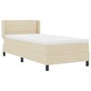 vidaXL Boxspringbett mit Kopfteil Creme 200 x 90 cm Stoff