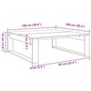 vidaXL Couchtisch Artisan-Eiche 100x100x35 cm Holzwerkstoff