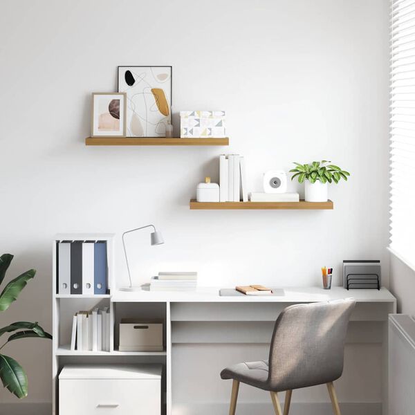 vidaXL Wandregal 2 pcs Braun 80 x 23,5 x 4 cm Holzwerkstoff