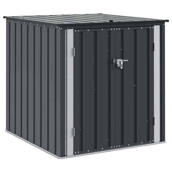 vidaXL Gartenlagerbox Schwarz 101,5 x 107 x 100 cm Stahl