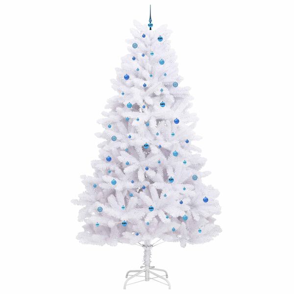 vidaXL K&uuml;nstlicher klappbarer Weihnachtsbaum Wei&szlig; 300 cm PVC und Stahl