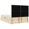 vidaXL Aufbewahrungsbett mit Matratze Creme 140 x 200 cm Polyester