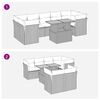 vidaXL 8-tlg. Garten-Sofagarnitur mit Kissen Grau Poly Rattan