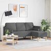 vidaXL Sofa Set mit Kissen Dunkelgrau Polyester