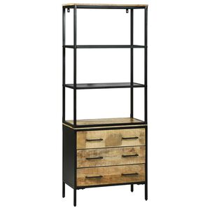 vidaXL Highboard Braun 70 x 35 x 180 cm Massivholz Mango
