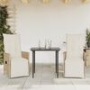 vidaXL Gartensessel mit Kissen 2 Stk. Verstellbar Beige Poly Rattan