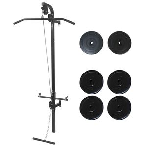 vidaXL vidaXL Fitnessstation Wandmontage mit Gewichtsscheiben 40 kg