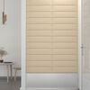 vidaXL Wandpaneele 12 Stk. Creme 60x15 cm Stoff 1,08 m²