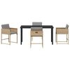 vidaXL Garten Essgruppe 5 pcs Beige Poly-Rattan