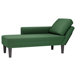 vidaXL Chaiselongue mit Kissen Dunkelgr&uuml;n Cordstoff