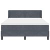 vidaXL Boxspringbett mit Matratze Dunkelgrau 190 x 140 cm Polyester