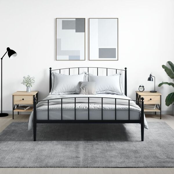 vidaXL Nachttische 2 Stk. Sonoma-Eiche 40x42x45 cm Holzwerkstoff