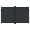 vidaXL Seitenmarkise Ausziehbar Schwarz 200x1000 cm