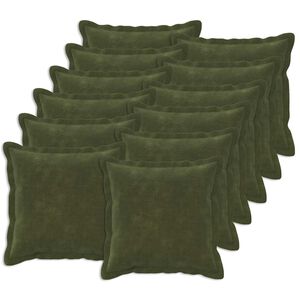 vidaXL Kissenbezug 12 stk. HOUTEN Gr&uuml;n 40 x 40 cm Mikrofaser Fleece