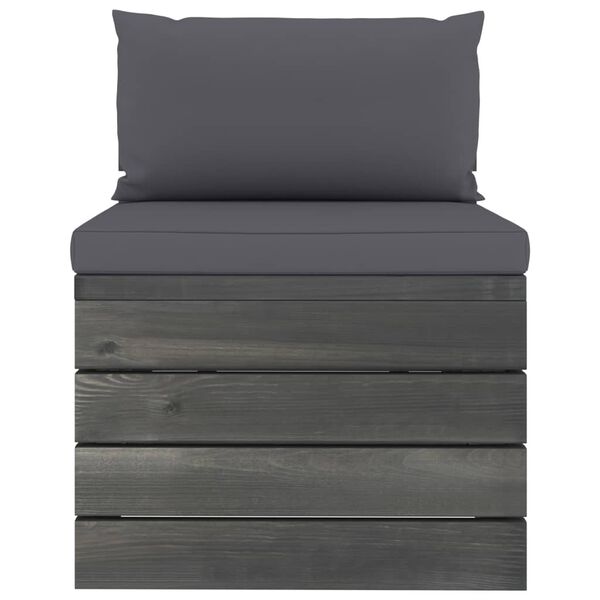 vidaXL 12-tlg. Garten-Sofagarnitur aus Paletten mit Kissen Kiefernholz