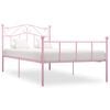 vidaXL Bettgestell Rosa Metall 100 &times; 200 cm