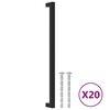 vidaXL M&ouml;belgriffe 20 Stk. Schwarz 320 mm Edelstahl