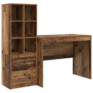 vidaXL Schreibtisch Altholz 145.5 x 50 x 127 cm 2 stk.