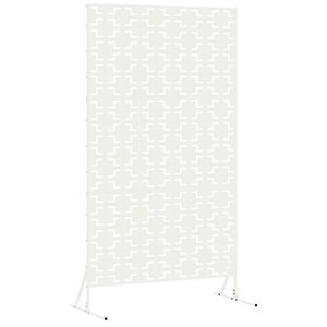 vidaXL Sichtschutz 100 x 50 x 180 cm Stahl Wei&szlig;