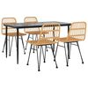 vidaXL 5-tlg. Garten-Essgruppe Poly Rattan
