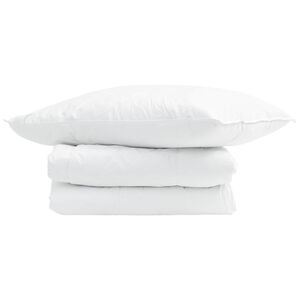 vidaXL Sommerdecke mit Kissen 2 stk. Wei&szlig; Daunenfeder