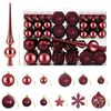 vidaXL Weihnachtskugelset 111 stk. Weinrot 6 cm Polystyrol