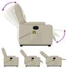vidaXL Massagesessel mit Aufstehhilfe Creme Kunstleder