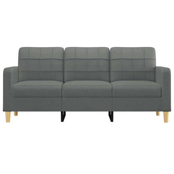 vidaXL 3-Sitzer-Sofa Dunkelgrau 180 cm Stoff