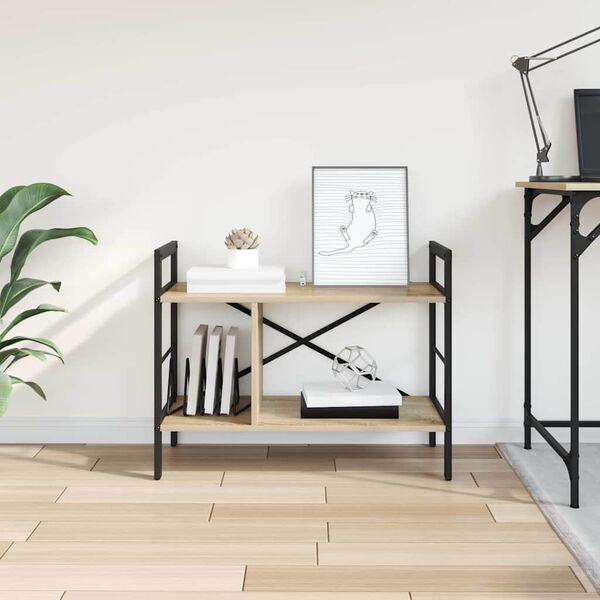 vidaXL B&uuml;cherregal Sonoma-Eiche 75 x 30 x 58,5 cm Holzwerkstoff