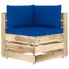 vidaXL 6-tlg. Garten-Lounge-Set mit Kissen Gr&uuml;n Impr&auml;gniertes Holz