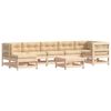 vidaXL Garten-Lounge-Set 8 stk. Wachsbraun Massives Kiefernholz