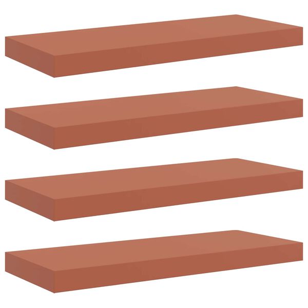 vidaXL Wandregal Wandmontiert 4 pcs Rot 60 x 23 x 4 cm Holzwerkstoff