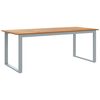 vidaXL Gartentisch Grau 200 x 90 x 75 cm Massivholz Akazie