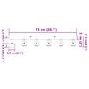 vidaXL Deckenstrahler mit Strahlern Wei&szlig; 73 x 6,5 x 11,5 cm Metall
