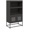 vidaXL Highboard Schwarz 68x39x123 cm Stahl
