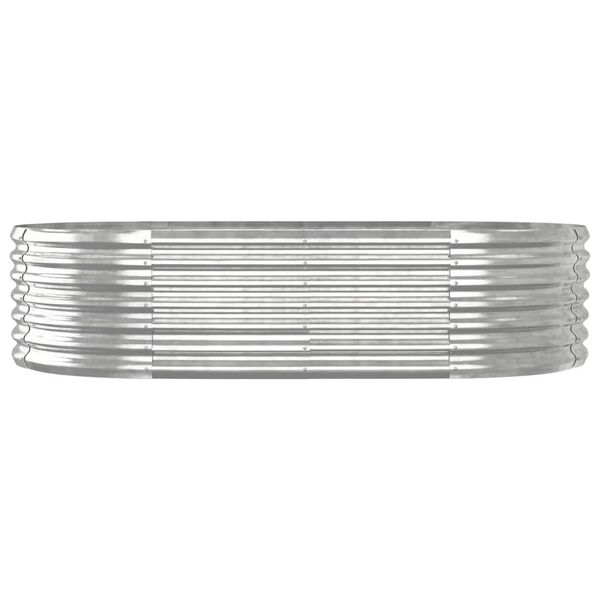 vidaXL Hochbeet Verzinkter Stahl 152x80x36 cm Silbern