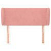 vidaXL Kopfteil mit Ohren Rosa 83x23x78/88 cm Samt