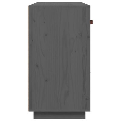 vidaXL Sideboard Grau 100x40x75 cm Massivholz Kiefer