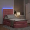 vidaXL Bett mit Stauraum und LED mit Matratze Rosa 90 x 200 cm Samt