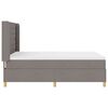 vidaXL Boxspringbett mit Matratze Taupe 140 x 200 cm Stoff